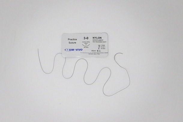 3-0 Nylon Suture: 24 mm